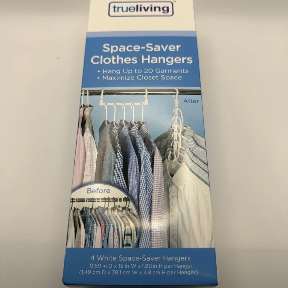 True Living Space-Saver Clothes Hangers brand new in box
